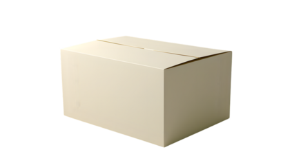 Cardboard box on white background simple container for shipping and storage isolated object