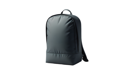 Gray backpack isolated on white a simple and modern design ideal for travel and everyday use