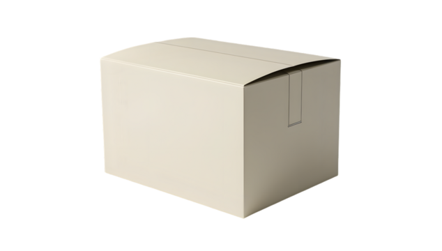 Cardboard box on white background a simple container for shipping and storage isolated for e-commerce product display