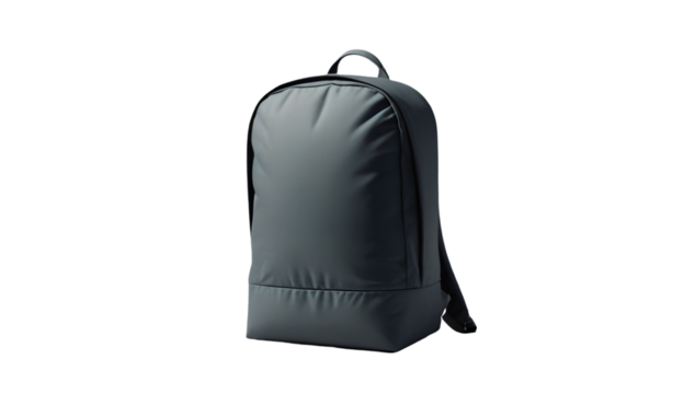 Gray backpack isolated on white a simple and modern design ideal for travel and everyday use