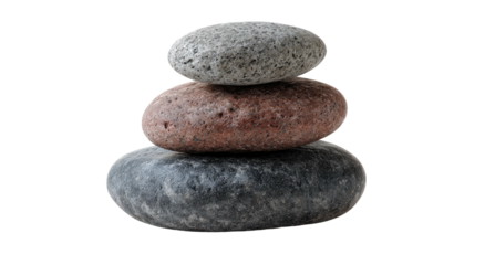 Stacked smooth stones against black background (1)