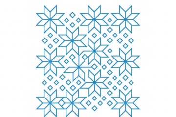 Blue snowflake geometric pattern christmas winter concept