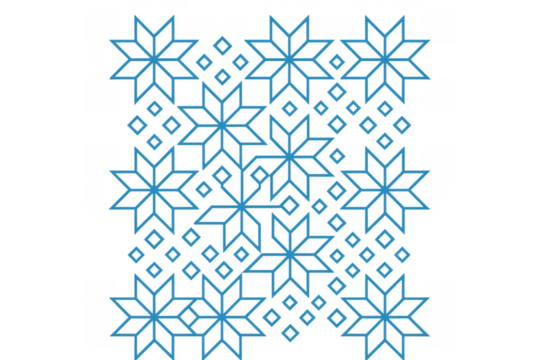 Blue snowflake geometric pattern christmas winter concept