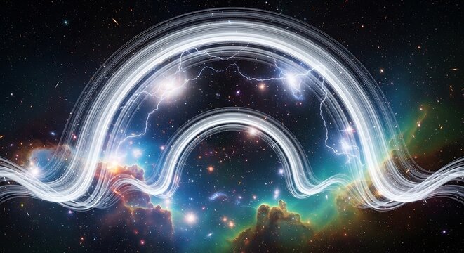 Cosmic Arcane Energy Field - A Vibrant Nebula of Light and Mystery.