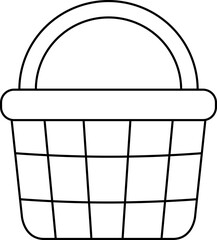 Illustration of a Brown Wicker Basket