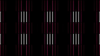 Abstract digital pattern with vertical bars in shades of pink, purple, and white on a dark background, creating a modern and futuristic visual rhythm or a minimalist data visualization. - Powered by Adobe