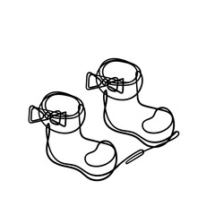 continuous line drawing Christmas stockings