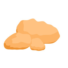 Brown stone vector