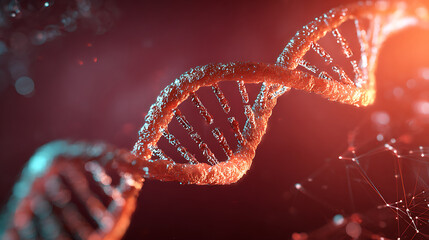 Stunning DNA double helix model showcasing genetics, medicine, and advanced science for innovative research and cutting-edge technology applications