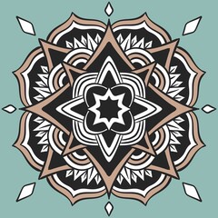 Mandala ornament colorful pattern illustration