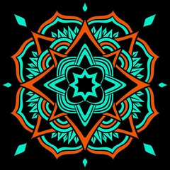 Mandala ornament colorful pattern illustration