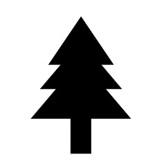 Minimalist and simple vector illustration of a spruce (or pine conifer) tree icon in black on a white background.