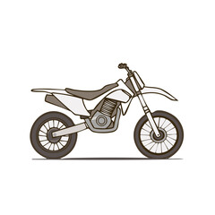 Fototapeta premium Illustration of a dirt bike in a side view isolated on a white background