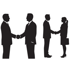 Professional Agreement and Greeting Silhouettes