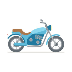 Fototapeta premium Blue Motorcycle Icon Illustration Design Concept Transport Vehicle Style Graphic Template