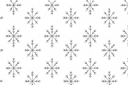 Gray snowflakes seamless pattern on transparent background - Powered by Adobe
