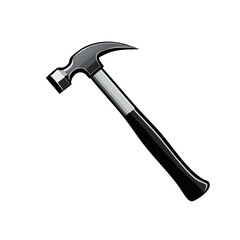 Cartoon illustration of a hammer tool on a white background, isolated.