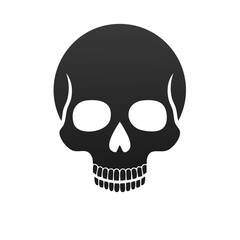 Fototapeta premium Black and white skull graphic design, vector illustration for various themes