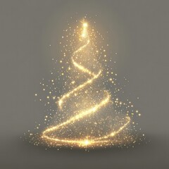 Christmas tree made of light christmas glowing bright.