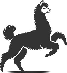 Animal alpaca vector silhouette