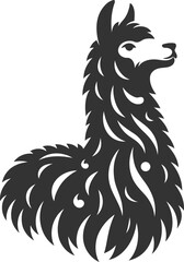 Animal alpaca vector silhouette