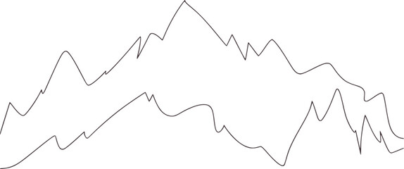 Abstract wavy lines black and white graphic vector