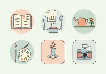 Abstract graphic icons set design elements