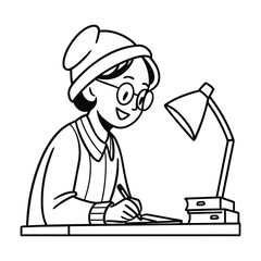 Elegant Monochrome Person Wearing Lights at Night