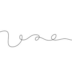 Thread black line vector