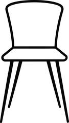chair icon interior design symbol.