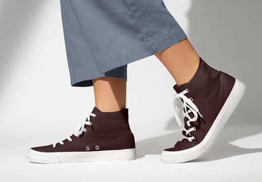 Basic White Sneakers Mockup