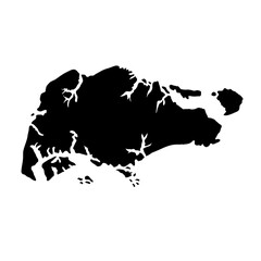 map of Singapore vector