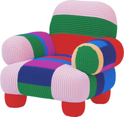 Inflatable woolen colored sofa