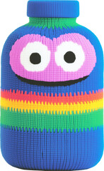 Inflatable sweater texture bottle