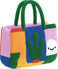 Inflatable sweater texture handbag