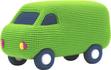 Inflatable yarn textured van