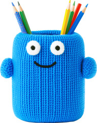 Expanded yarn texture colored pencil case