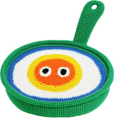 Inflatable yarn texture flat bottomed pan fried egg 【 No need to pick 】