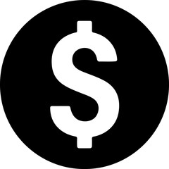 Financial Icons Grid. Solid, filled icon set of financial symbols: dollar sign, euro symbol, yen icon, pound symbol, bitcoin, currency exchange, price tag,