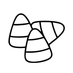 Candy corn outline halloween sweet vector illustration