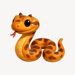 Fototapeta premium Cute cartoon snake illustration.