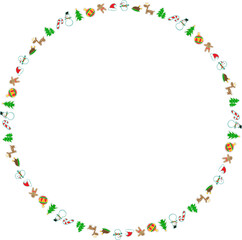 The Borderline Christmas drawing for Celebration or holiday concept.