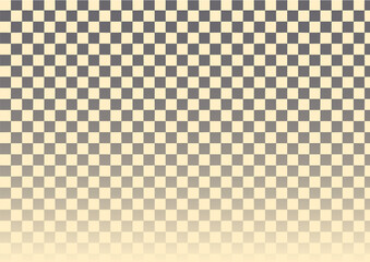 黄色と灰色のグラデーション和柄背景（市松）