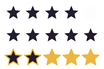 3D Shiny Gold Star Clipart Design