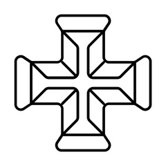 columbus day icon with thin style