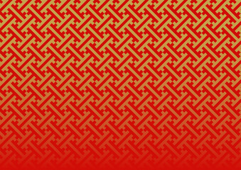 赤と金のグラデーション和柄背景（紗綾形）