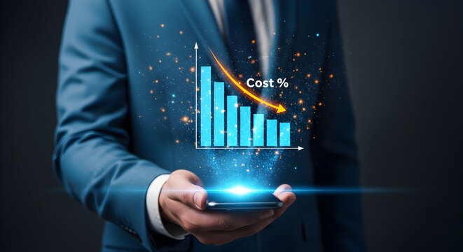 Professional displays lowering costs with modern technology on phone