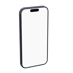Realistic smartphone mockup with blue frame, on transparent background isolated smartphones with device screen frame