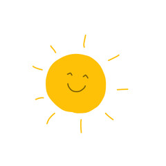 cartoon sun with a smile