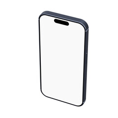 Realistic smartphone mockup with blue frame, with smartphones isolated and device screen frame on transparent background